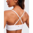 thumbnail image 4 of Sujetador deportivo CRZ YOGA Butterluxe con cuello en V acolchado blanco para mujer, 4 of 6