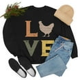 thumbnail image 2 of Vintage Chicken Lover Sweatshirt for Women Chickens Hen Shirt Gift Ideas, 2 of 6