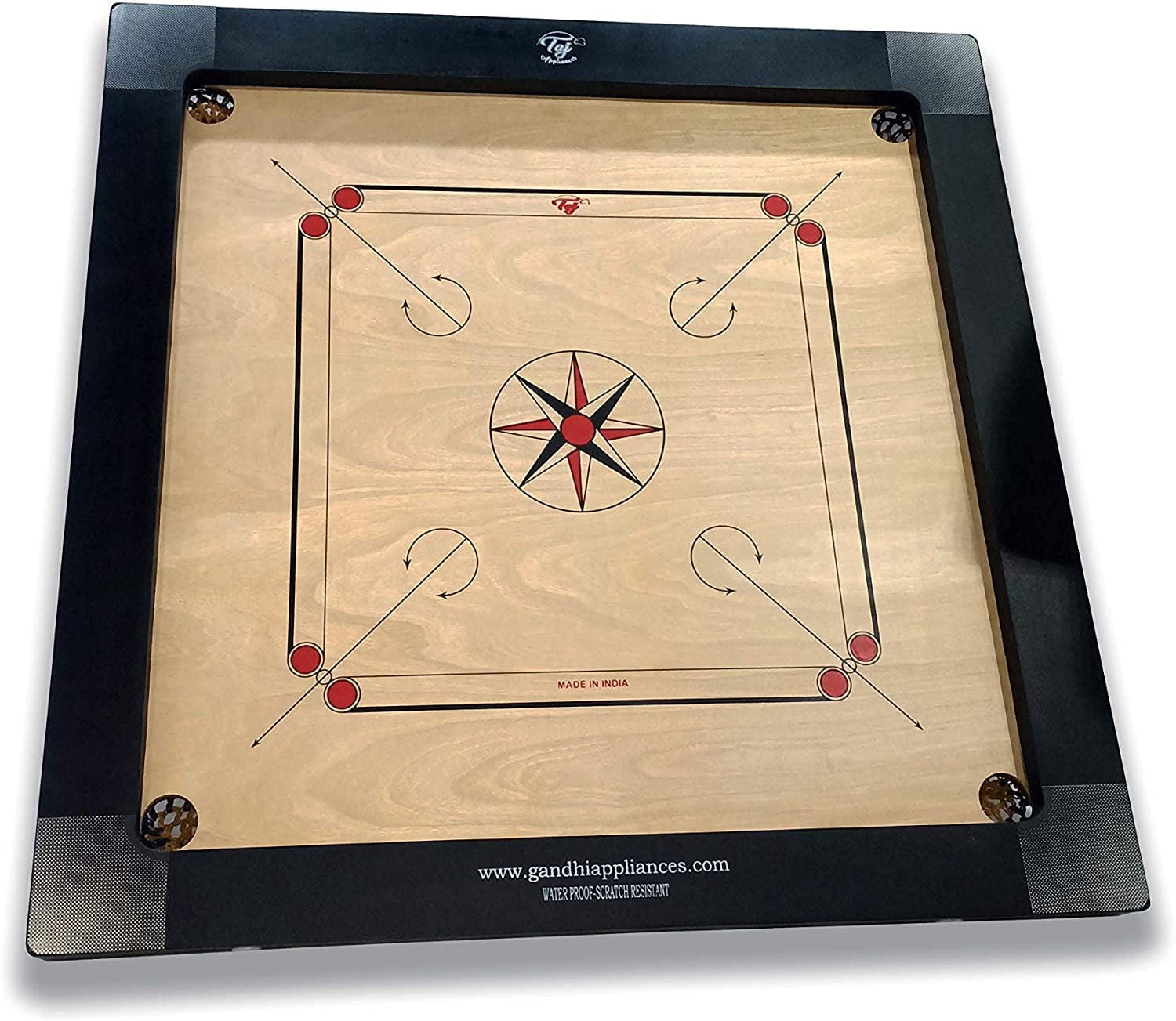 Carrom Board 26” x 26” Wooden Smooth Surface Gift Indian Games High Quality 