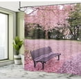 thumbnail image 4 of Ambesonne Nature Modern Home Shower Curtain, Bench Tree, 69"Wx84"L, Pink Purple and Green, 4 of 4