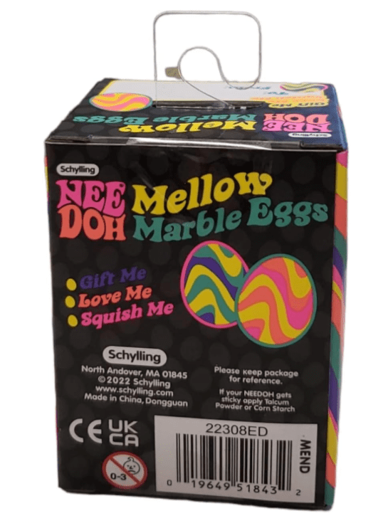 Nee Doh Mellow Marble Egg, 1 egg color chosen at random