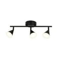 thumbnail image 4 of Catalina Lighting Alsy 19"W 3-Light LED Track Bar Modern Light Fixture, Matte Black with Frosted Acrylic Shades, 4 of 5