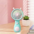 thumbnail image 4 of Mini Handheld Fan USB Rechargeable - Compact 5.7" Portable Cooling Fan for Travel Indoor Outdoor with Strong Airflow, Women Adults Gifts(Blue), 4 of 6