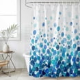 thumbnail image 4 of Shower Curtain Blue Polka Dots Bathroom Curtains with Hooks, Waterproof Fabric Watercolor Abstract Art Bath Shower Curtains Set for Bathroom Bathtubs Decor 36x72 Inch, 4 of 9