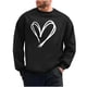 thumbnail image 2 of Amzcrzy Sudadera Para Hombre, Con Estampado De Corazones, Informal, De Manga Larga Y Cuello Redondo, Con Capucha, Color Negro, 3Xl, 2 of 6