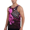 thumbnail image 2 of KLL Pink Blossoms Butterfly Print Men's Muscle Gym Workout Stringer Tank Tops Bodybuilding Fitness T-Shirts Tank Tops Men-4X-Large, 2 of 7