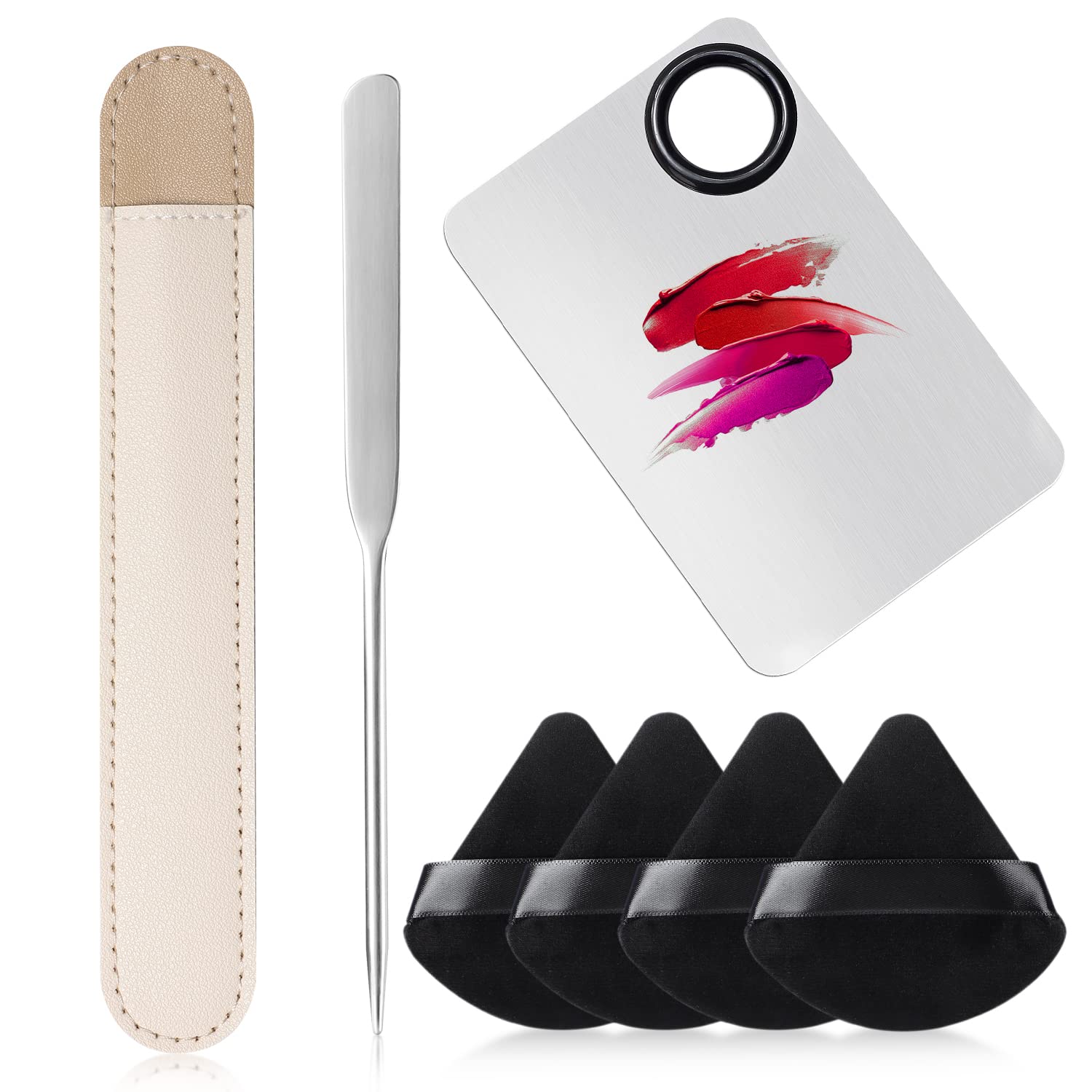 7in1 Makeup Spatula Korean and Powder Puff Set Korean spatula