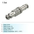 thumbnail image 3 of Uxcell Aviation Connector GX16 5 Pins 16mm Silver Male Female Wire Panel Docking Connector, 3 of 6