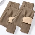 thumbnail image 1 of Pantalones de capa Base de terciopelo de cordero con forro polar grueso de cintura alta para mujer, pantalones cálidos de otoño e invierno, pantalones largos, ropa cómoda para el hogar, 1 of 5
