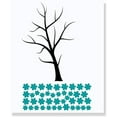 thumbnail image 5 of Large Black Tree Wall Decal with Blowing Teal Blue Flowers Best DIY Wall Art Living Room Decor Vinyl Art Sticker - Black/Teal, 5 of 5