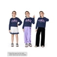 thumbnail image 2 of Serdomi Stylish Blue PARIS Crop Sweatshirts for Big Girls -Soft Long Sleeve Pullover Shirt Tween Size 10, 2 of 7