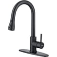 thumbnail image 1 of Kitchen Faucet with Pull Down Sprayer, MultiFunction Stainless Steel Single Handle High Arc Kitchen Sink Faucet, Swivel Modern Commercial Kitchen tap with Deck Plate, 1 of 7