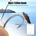 thumbnail image 2 of Opolski 6Pcs/Group Fishing Hair Rigs Barbed Barbless High Carbon Steel High Strength Lightweight Carp Hair Rigs for Sea, 2 of 8