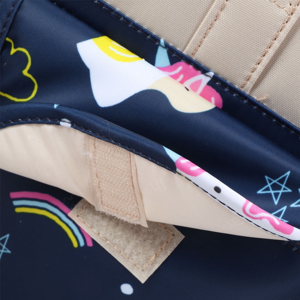 NFTIGB Waterproof Nylon Diaper Bag Messenger Tote for Baby Boys & Girls, Large Capacity Travel Mummy Bag with Rainbow Pegasus Print, 15.75 inches / 40 cm, Multicolor