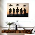 thumbnail image 3 of Elephant Stock Air Force Wall Art - Horizontal Canvas Wall Art - Living Room Wall Decor - Military Canvas - Beige And Black Decor - 39" x 26", 3 of 8