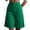Green, variant on Workout Shorts Women with Liner Women's Dressy Bermuda Shorts, High Waist Knee Length Pants with Pockets, Summer Office Work Shorts Blue S