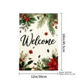 thumbnail image 4 of JOOCAR Welcome Christmas Garden Flag with Holly Pinecones and Poinsettias for Winter Christmas Home Outdoor Garden Yard Door Decor 12x18 inch, 4 of 5