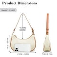thumbnail image 3 of KXF Shoulder Bags for Women PU Leather Small Shoulder Purse Handbag Clutch Hobo Tote Cute Crescent Bag Underarm Purse, 3 of 7