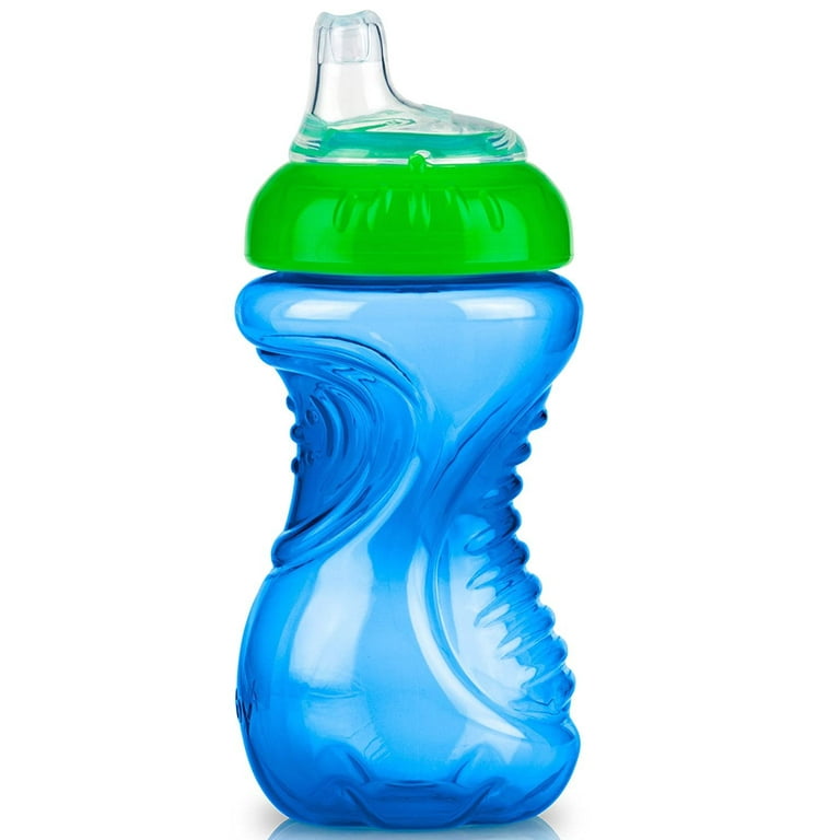  Nuby 2 Pack No Spill Cup, 10 Ounce, Blue - Green : Baby