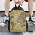 thumbnail image 6 of Rocae Vintage World Map print Computer bag with separate compartment, suitable for 15 inch laptop backpack, gift for men and women, 6 of 8