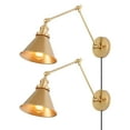 thumbnail image 1 of LNC Canes Modern Contemporary 2-Light LED Wall Sconce Matte Gold, 1 of 12