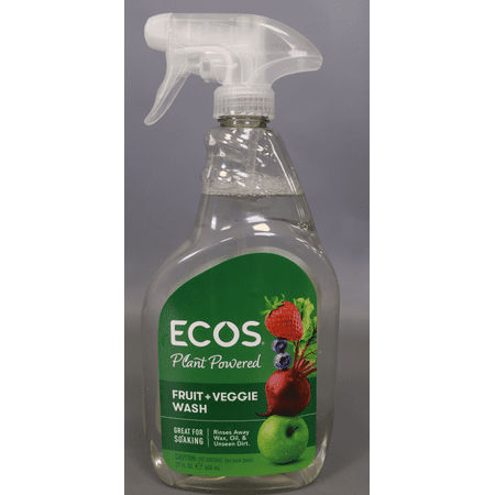 ECOS Plant Powered Fruit & Veggie Wash, 22-Ounce