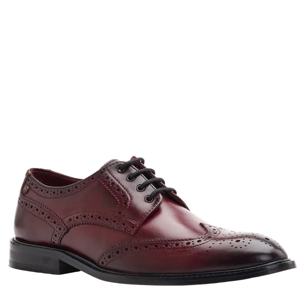 Base London Mens Chaplin Washed Leather Lace Up Brogues
