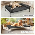 thumbnail image 6 of Veehoo Cooling Elevated Dog Bed + Waterproof Removable Pillow-Top Mat, Dog Sofa Bed, Medium, Black, 6 of 8