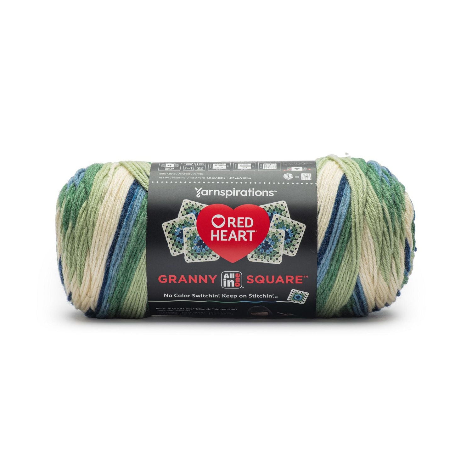 Red Heart All In One Granny Square Fil (250g/8.8oz) Red Heart Granny Square 250g