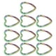 thumbnail image 2 of LetCart 10PCS Llavero Diseño En Forma De Corazón Aspecto Colorido Mano De Obra Fina Llavero De Alta Dureza, 2 of 5
