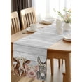 thumbnail image 3 of Burlap Table Runner 36 Inches Long, Farmhouse Pig Cattle Donkey Non-Slip Kitchen Table Runners for Dining Room Everyday Use Party Table Decorations Vintage Country Plank, 3 of 9