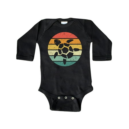 

Inktastic Vintage Sunset Turtle Gift Baby Boy or Baby Girl Long Sleeve Bodysuit