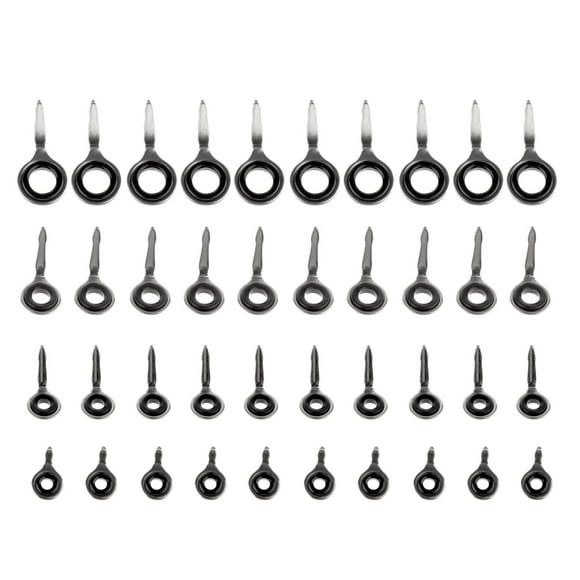 40 Piezas Guías De Cañas r Para De ción De Puntas Piezas De Barras Anillos s Tamaños Mixtos Sunnimix Guías de caña de acero inoxidable