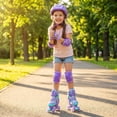 thumbnail image 4 of Babyjoy Patins Quads Réglables 4 Tailles avec Roues Lumineuses et Protection de Sécurité pour Débutants 1-4, 4 of 9