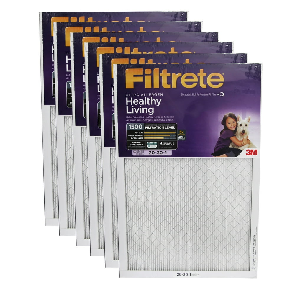 3M Filtrete 20x30x1 Ultra Allergen Air Filter (6Pack)