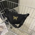 thumbnail image 4 of Bolso de viaje femenino ligero bordado para mujer bolso de media luna versátil mariposa, 4 of 9