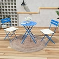3Piece Patio Bistro Set Outdoor Furniture Set Folding Bistro Table and