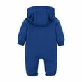 thumbnail image 4 of Ruyang Toddler Hooded Jumpsuits Thick Warm Long Sleeve Front Zipper Plain Romper Clothes Baby Boys Girls Fall Winter Outfits, 4 of 6