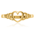 thumbnail image 4 of 10K Solid Yellow Gold Heart Ring Love Band, 4 of 5
