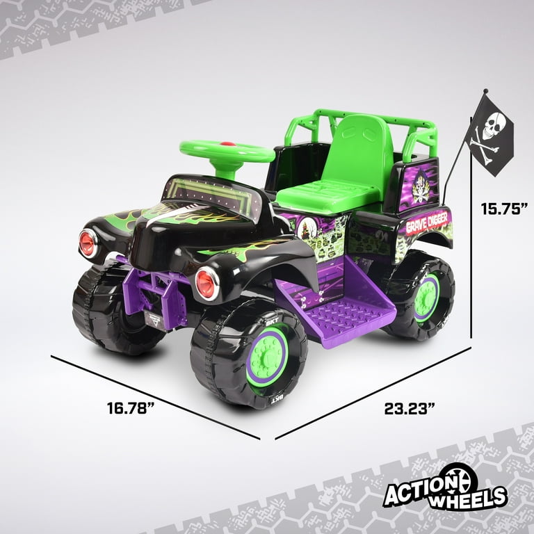 6V Grave Digger Ride on Car Monster Truck Monster Jam