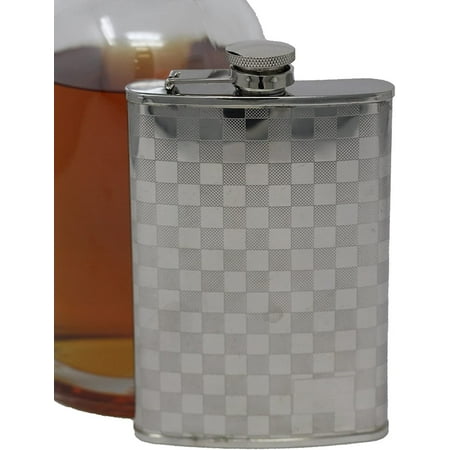 

Stainless Steel Pocket Alcohol Liquor Flask in Etched Print