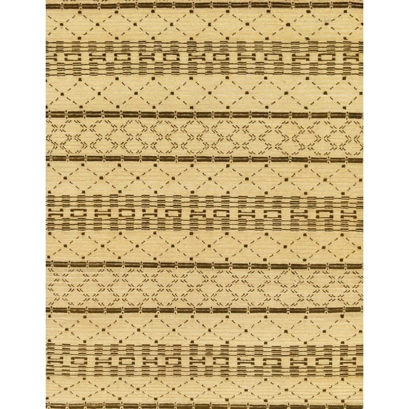 Ahgly Company Indoor Rectangle Abstract Cinnamon Brown Solid Area Rugs, 5' x 7'