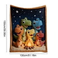 thumbnail image 3 of huayou Cute Dinosaur Blanket, Soft, Lightweight, Comfy, for Camping, Hotel, Living Room, Home Decor, 3 of 5