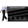 thumbnail image 4 of Rosvigor Plus Size Women Business Casual Yoga Pants Lightweight Straight Leg Stretch Work Pants Soft Lounge Travel Slacks with Pockets, 4 of 9