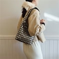 thumbnail image 4 of Elegant Dot Studded Bucket Bag PU LShoulder Bags Armpit Purse For TrendyWomen, 4 of 20