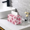 thumbnail image 5 of ZUXONGSY Cherry Blossom Tissue Box Cover Modern Decorative Tissue Box Organizer with Buckle Easy to Install PU Leather Household Tissue Holder for Women Gifts for Women Friends, 5 of 7