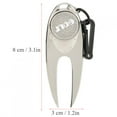 thumbnail image 2 of Herwey Outil de Divot de Golf en Métal Outil de Réparation de Divot, Accessoire de Réfection d'Outil de Réparation de Fourche de Golf en Métal Antidérapant Portable de Qualité, 2 of 8
