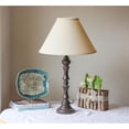 thumbnail image 3 of 19" Parchment Biege Deep Cone Slanted Linen Lampshade, 3 of 3