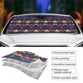 thumbnail image 5 of XMXY Car Sun Shade Windshield, Exotic Style Tribal Geometry Automotive Front Window Sun Visor for Cars SUV Trucks, Small Size, 5 of 8