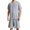 Light Gray, variant on Kureaily Men's Round Neck Short Sleeve Top Shorts Casual Style Homewear Pajama Set Summer Pajamas